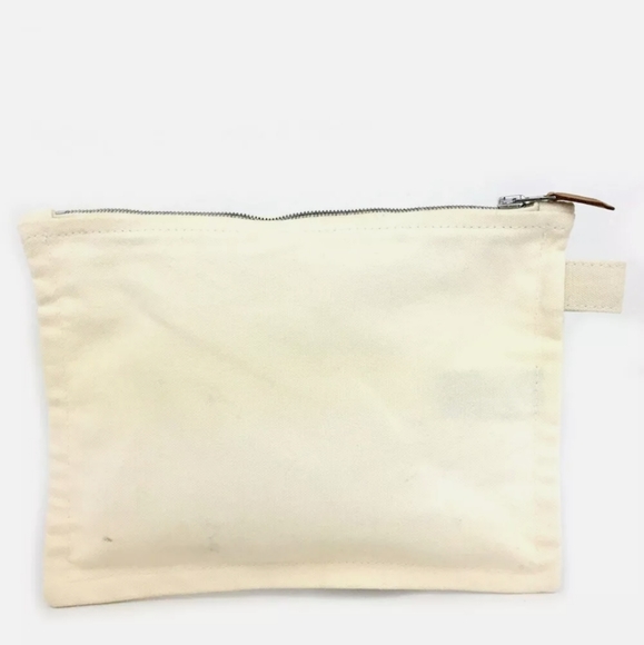 COPY - AUTHENTIC HERMES IVORY CANVAS POCHETTE COSMETIC POUCH/D1790 - Picture 13 of 13